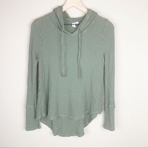 3/$20 Green pullover green sweater with hood